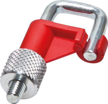 Exemplary representation: Hose clamp, speed regulator, colour: red